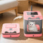 Elf Cat Litter Box, Dual-Entry Fully Enclosed, Odor-Free, Modern White, Easy Clean Drawer Tray