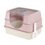 Enclosed Cat Litter Box, Orange - Odor-Locking, Spacious For Large Cats, A Must-Have For Cat Parents