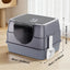 Enclosed Cat Litter Box, Orange - Odor-Locking, Spacious For Large Cats, A Must-Have For Cat Parents